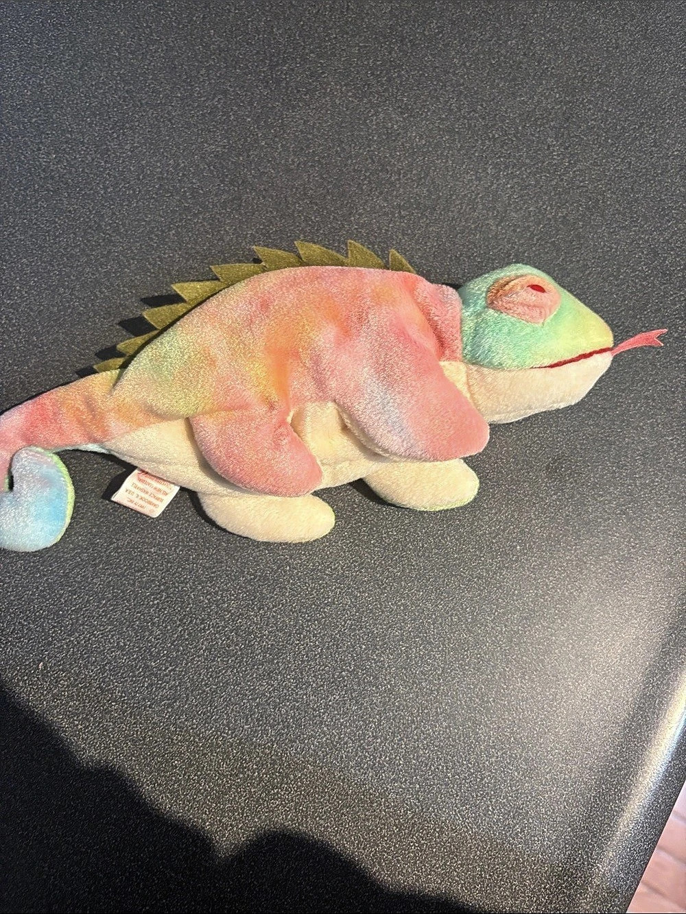 Ty Iggy the Iguana Beanie Baby Plush Green & Pink NWT